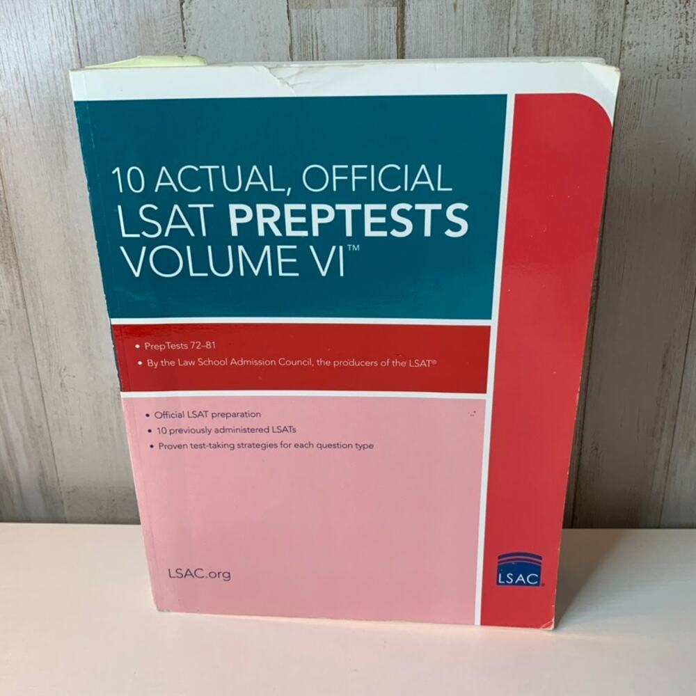 LSAT 10 Actual Official LSAT PrepTests Volume VI PrepTests 72-81 Paperback